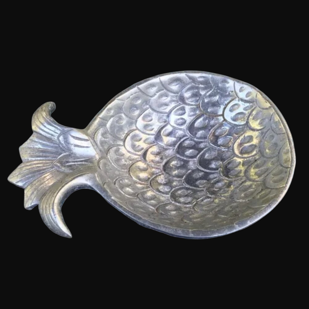 🏷️ Metal Pineapple Dish/Bowl Made in Mexico - Picture 2 of 11